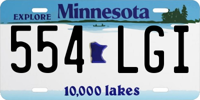 MN license plate 554LGI