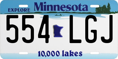 MN license plate 554LGJ