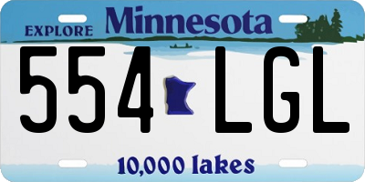 MN license plate 554LGL
