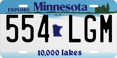 MN license plate 554LGM