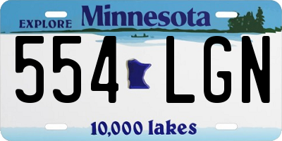 MN license plate 554LGN