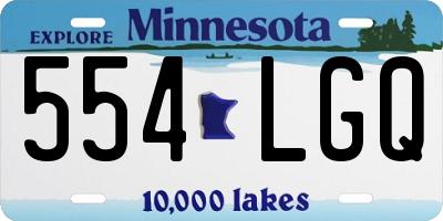 MN license plate 554LGQ