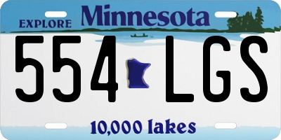 MN license plate 554LGS