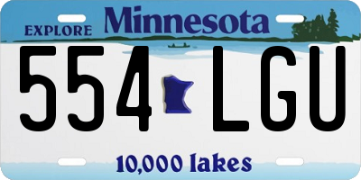 MN license plate 554LGU