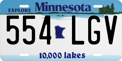 MN license plate 554LGV