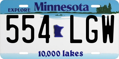 MN license plate 554LGW