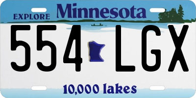 MN license plate 554LGX