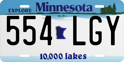 MN license plate 554LGY