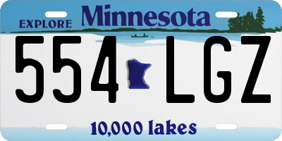 MN license plate 554LGZ