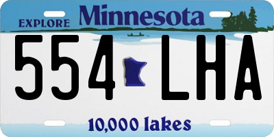 MN license plate 554LHA