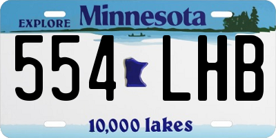 MN license plate 554LHB