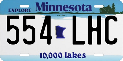 MN license plate 554LHC