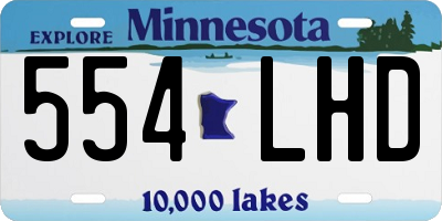 MN license plate 554LHD