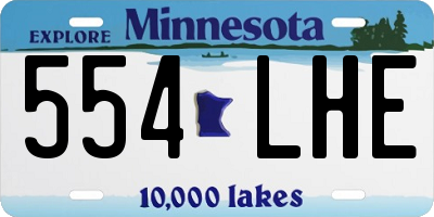 MN license plate 554LHE