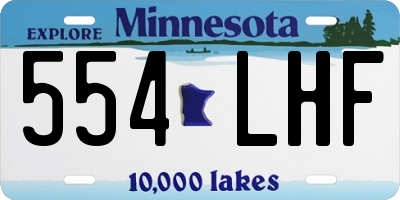 MN license plate 554LHF