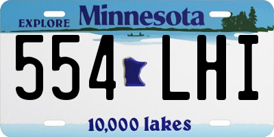 MN license plate 554LHI