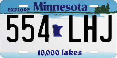 MN license plate 554LHJ