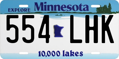 MN license plate 554LHK