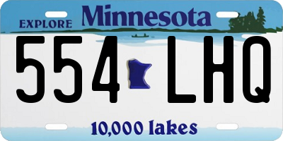 MN license plate 554LHQ