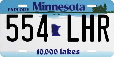 MN license plate 554LHR