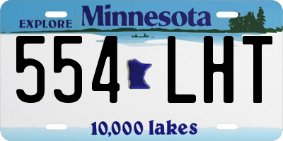 MN license plate 554LHT