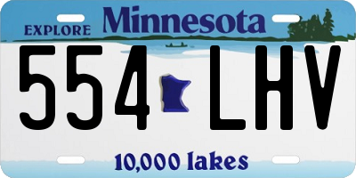 MN license plate 554LHV