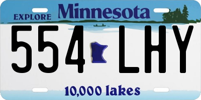 MN license plate 554LHY