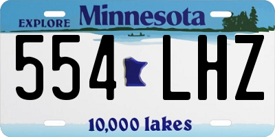 MN license plate 554LHZ