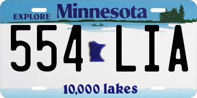 MN license plate 554LIA