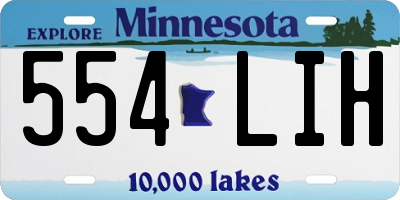 MN license plate 554LIH