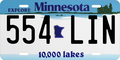 MN license plate 554LIN