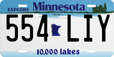 MN license plate 554LIY