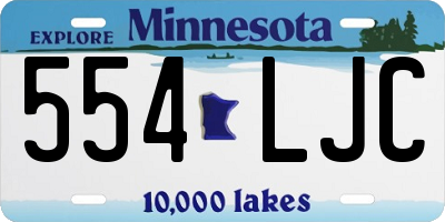 MN license plate 554LJC