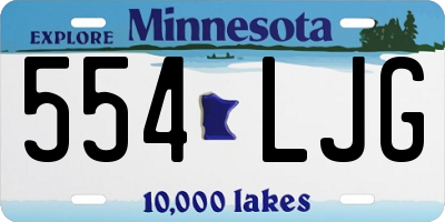 MN license plate 554LJG