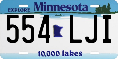 MN license plate 554LJI