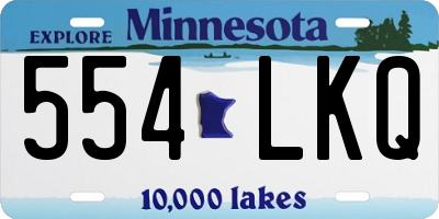 MN license plate 554LKQ