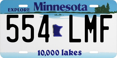 MN license plate 554LMF