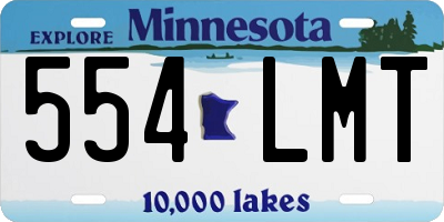 MN license plate 554LMT