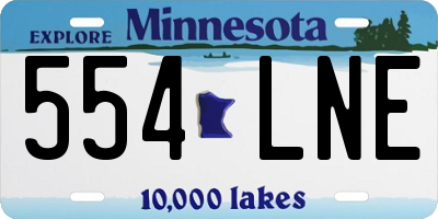MN license plate 554LNE