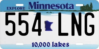 MN license plate 554LNG