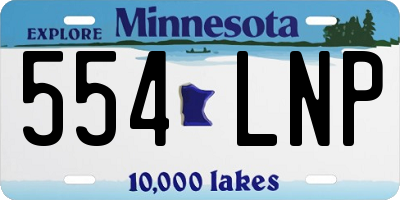 MN license plate 554LNP