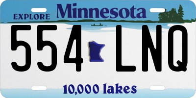 MN license plate 554LNQ