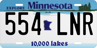 MN license plate 554LNR