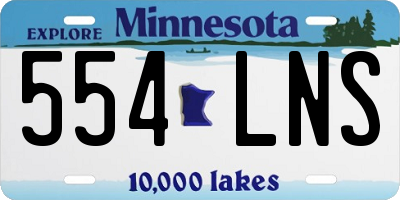 MN license plate 554LNS