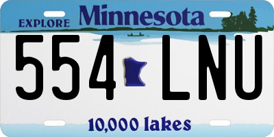 MN license plate 554LNU