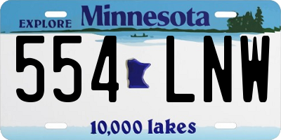 MN license plate 554LNW