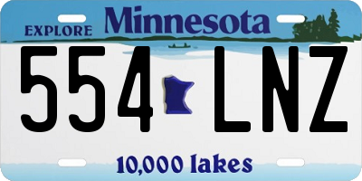 MN license plate 554LNZ