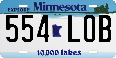 MN license plate 554LOB