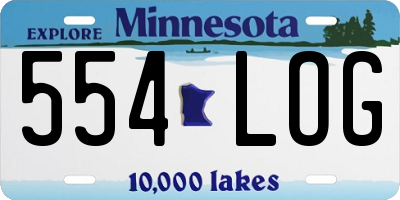 MN license plate 554LOG
