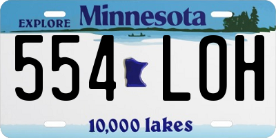 MN license plate 554LOH